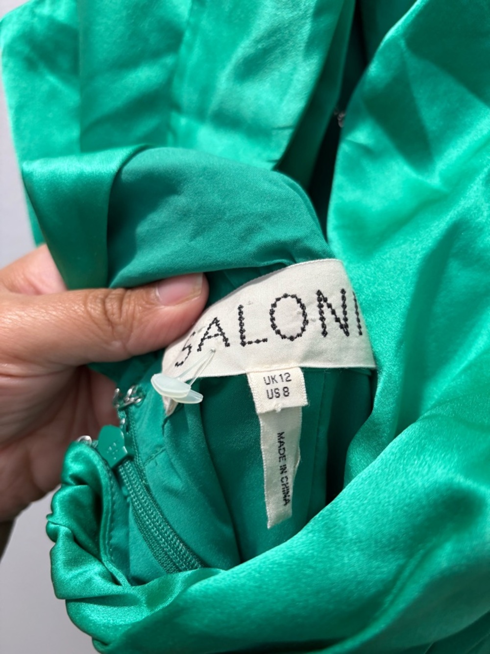 Saloni Silk Mini Dress Size 8 Open Back - Picture 4 of 4